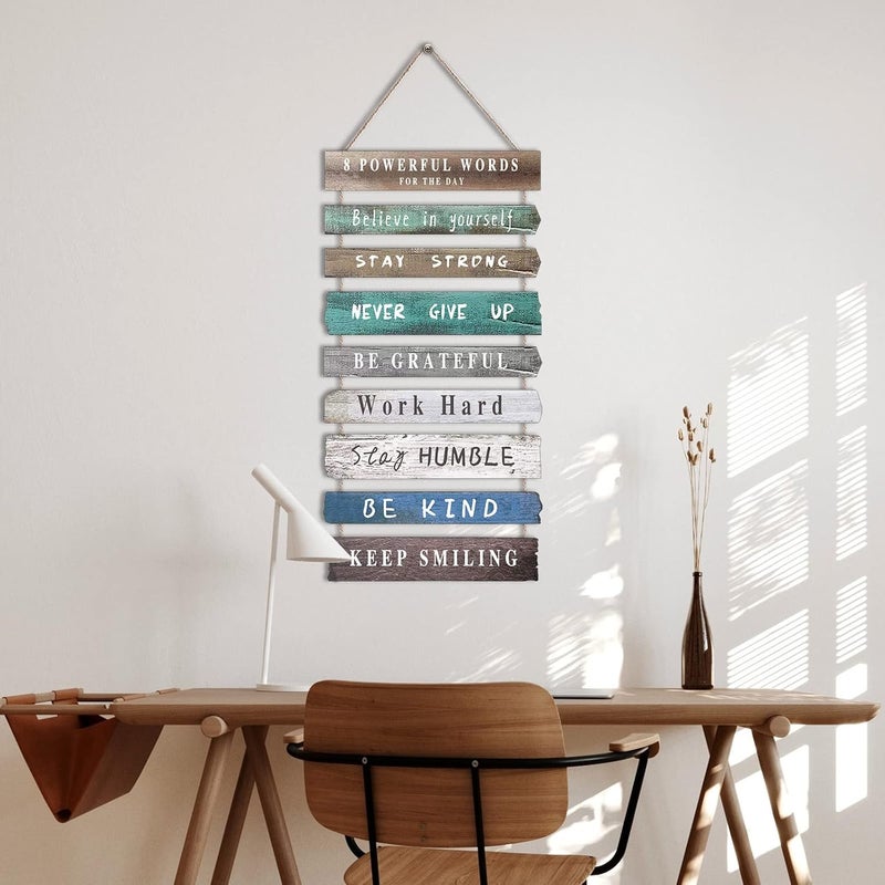 Joyhawk Inspirational Wall Art Decor for Office, Wooden Rustic Hanging Motivational Wall Art Decoration Sign, Inspiring Positive Quotes Wall Art for Home Living Room Bedroom Bathroom Classroom Gym 12"x24" - Image 1